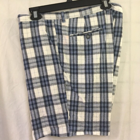 Michael Michael Kors Mens Size 36 Flat Front Cotton and Linen Shorts Pla… - Picture 4 of 6